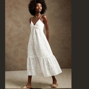 Banana Republic - White Eyelet Summer Dress - Size Small